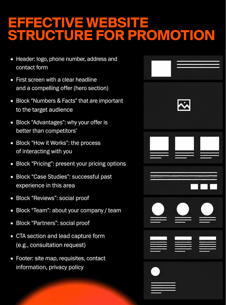 effective website structure for promotion